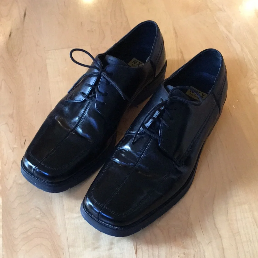 NUNN BUSH | Black Leather Dress Shoes Square Toe Oxford